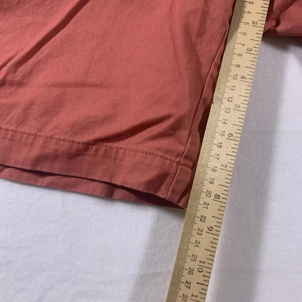 Roundtree & Yorke Casuals Mens 50 Salmon Flat Front Chino Shorts Cotton Canvas